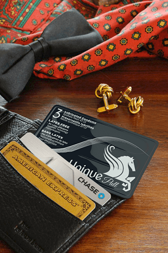 Unique Condoms - Easy to carry, credit card, and wallet size. Non Latex High Performance Condoms and Lubricant